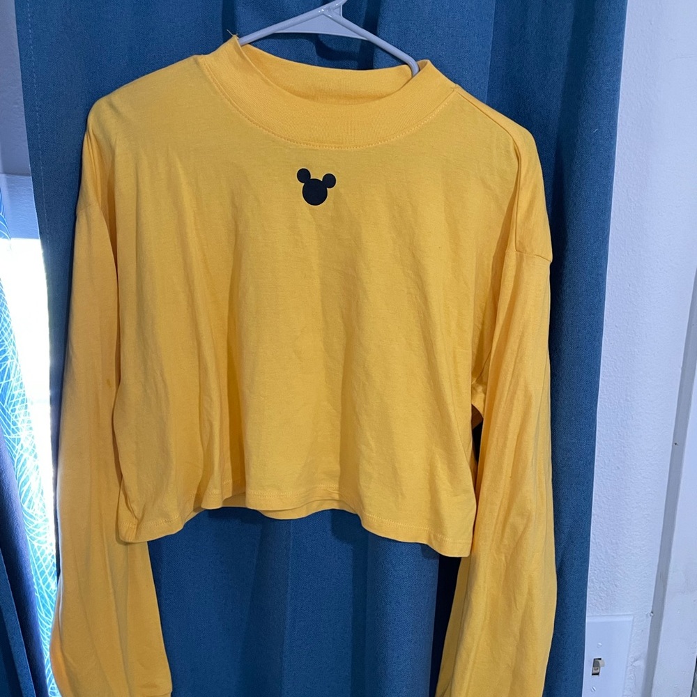 Disney Yellow Shirt with Black Logo